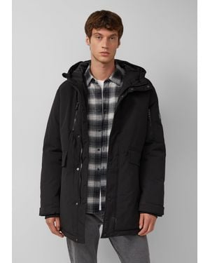 S.oliver Wasserabweisender Parka mit Kapuze und sportiven Details - Grau