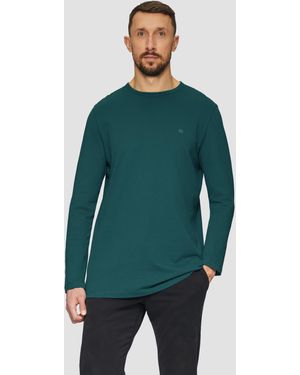 S.oliver Longsleeve aus Jersey mit Logo-Detail - Grün