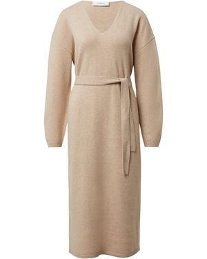 Comma, Midi-Kleid Aus Wollmix Im Relaxed Fit - Natur