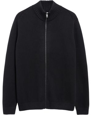 S.oliver Zip-Strickjacke Aus 100% Baumwolle - Schwarz