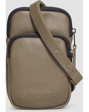 S.oliver Handytasche in Leder-Optik - Grau