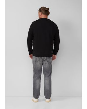 S.oliver Crew Neck-Sweatshirt aus Baumwollmix mit Logo-Stickerei in Blau für Herren | DE