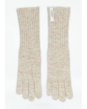 Comma, Lange Handschuhe Aus Woll-Alpakamix - Weiß