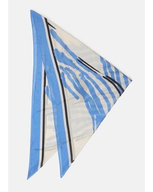 Comma, Tuch Aus Seiden-Modal-Mix - Blau
