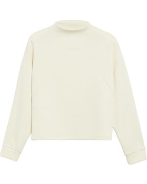 Comma, Scuba-Sweatshirt Mit Logo-Detail - Weiß