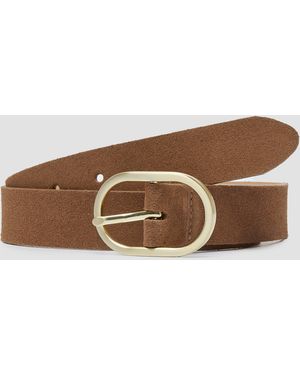 S.oliver Gürtel aus Veloursleder - Braun