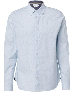 S.oliver Slim Fit: Baumwollhemd Mit All-Over-Print - Blau