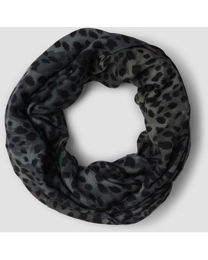 S.oliver Loop-Schal mit Allover-Animal-Muster - Schwarz