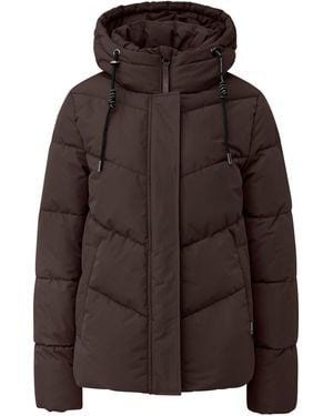 QS Pufferjacke Mit Kapuze - Braun
