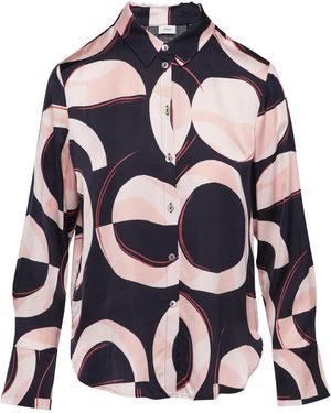 S.oliver Satinierte Longbluse Mit Falten-Details - Weiß
