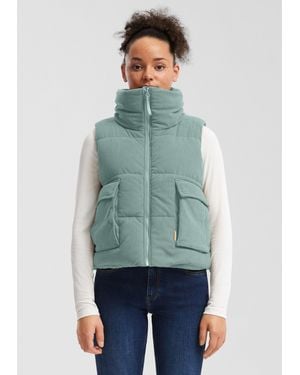 QS Outdoor-Weste aus Kord - Grün