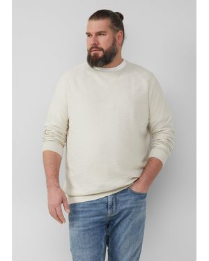 S.oliver Baumwoll-Strickpullover im Mustermix - Weiß
