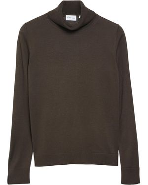 Comma, Feinstrickpullover Mit Rollkragen - Braun