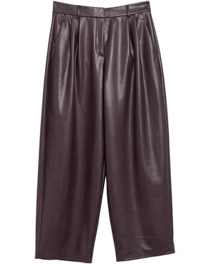 Comma, Verkürzte Bundfaltenhose - Lila
