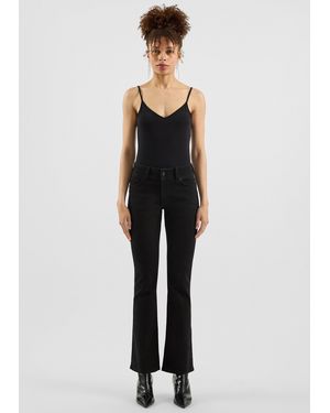 QS Jeans Catie / Slim Fit / Mid Rise / Bootcut Leg - Schwarz