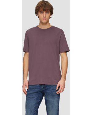 QS T-Shirt mit Rundhalsausschnitt - Lila