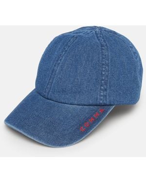 Comma, Denim-Cap Mit Stickerei - Blau
