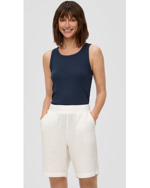 S.oliver Elastisches Tanktop im Slim Fit - Blau