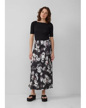 QS Rock mit All-over-Print in Satinoptik - Weiß