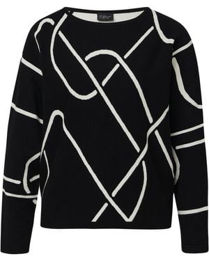 S.oliver Feinstrick-Pullover Aus Viskosemix Mit Fledermausärmeln - Schwarz