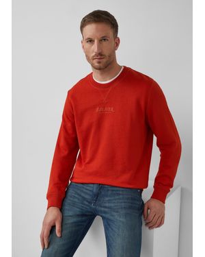 S.oliver Sweatshirt mit Logo-Artwork - Rot