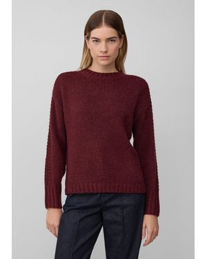 S.oliver Strickpullover aus Alpakamix im Relaxed Fit - Rot