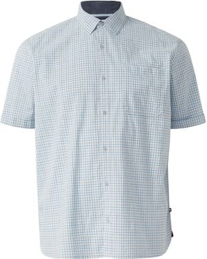 S.oliver Regular Fit: Karohemd Mit Brusttasche Aus Baumwollstretch - Blau