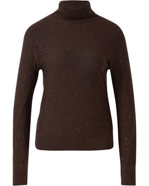 S.oliver Rollkragenpullover Mit Feinen Pailletten - Braun