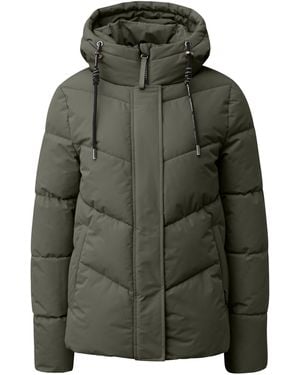 QS Pufferjacke Mit Kapuze - Grün