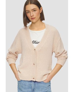 S.oliver Strickjacke im Relaxed Fit mit Knöpfen - Natur