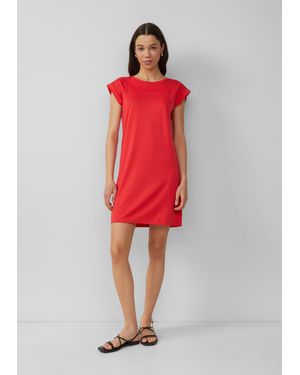 QS Kurzes Kleid aus Interlockjersey - Rot