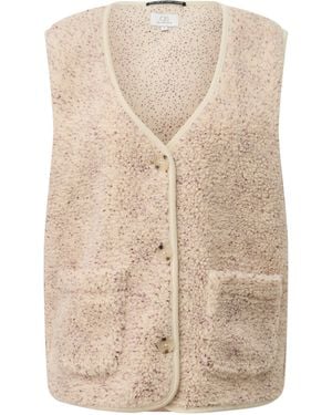 QS Oversize Teddyweste - Natur