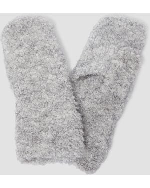 S.oliver Fäustlinge aus Bouclé-Strick - Grau