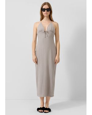 QS Leinenmix-Kleid - Weiß