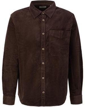 S.oliver Lässiges Cord-Overshirt Aus Baumwollstretch - Braun