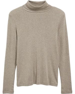 S.oliver Rollkragen-Shirt Im Slim Fit - Grau