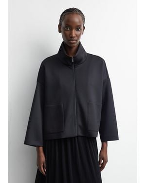 Comma, Boxy Scuba-Jacke - Blau