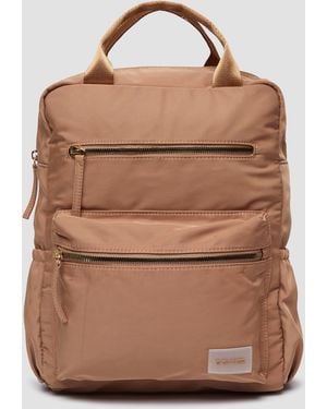 S.oliver Rucksack mit Flaschenhalter, Fronttaschen und Innenfunktionen - Braun