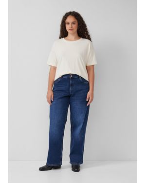 QS Jeans / Slim Fit / Mid Rise / Wide Leg / Superstretch - Blau