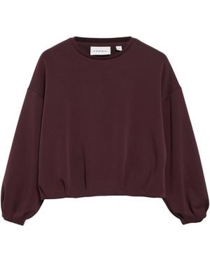 Comma, Weiches Sweatshirt Mit Bubblehem - Rot