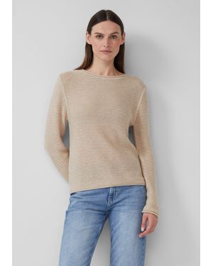 S.oliver Strickpullover mit Rundhalsausschnitt - Natur