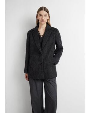 Comma, Wollmix-Blazer - Blau