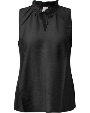 QS Blusentop Aus Viskosemix - Schwarz