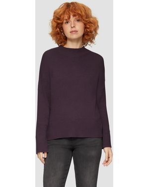 QS Rippstrickpulover mit weiten Ärmeln - Lila