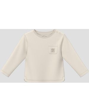S.oliver Unisex Langarmshirt mit Brusttasche - Natur