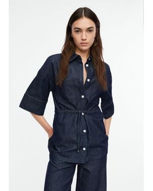 Comma, Blusenjacke Aus Leichtem Denim - Blau