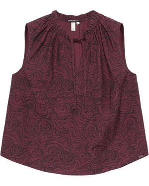 QS Blusentop Aus Viskosemix - Lila