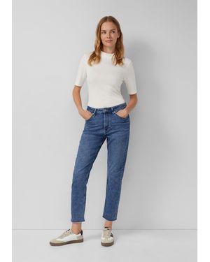 S.oliver Ankle-Jeans Franciz / Relaxed Fit / Mid Rise / Tapered Leg / offener Saum - Blau