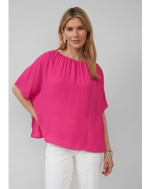S.oliver Chiffonshirt im Loose Fit mit Jerseyfutter - Pink