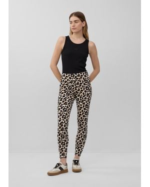S.oliver Leggings mit Leo-Muster - Natur